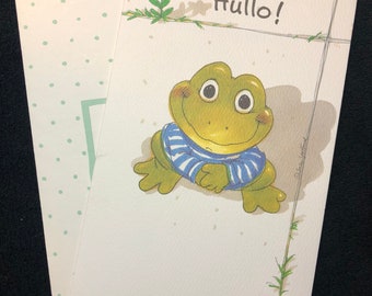 Vintage Suzy's Zoo "Hullo" Card & Envelope