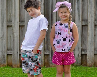 SHORTS Pattern and Pants Pattern - Boys Shorts Pattern - Girls Shorts Pattern - Shorts Pattern with Pockets - PDF Shorts Pattern