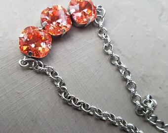 3 Setting Padparadscha Bracelet