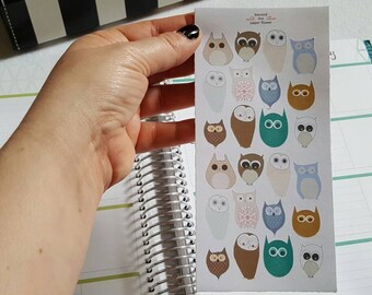 24 Owls, Bird, Stickers