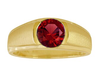 men's ring silver and gold mens ring red ruby green