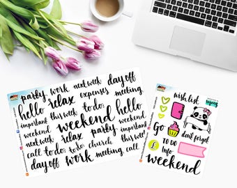 PLANNER STICKERS ~ Hand lettered by Joey ~ CAM00320