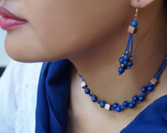 Lapis Lazuli Earrings, Gemstone Earrings, Tassel Earrings, Long Earrings, 1 Pair