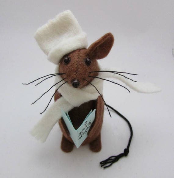 Christmas Mouse Carolling Mouse Felt Mouse Felt Mice