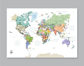 printable world map etsy