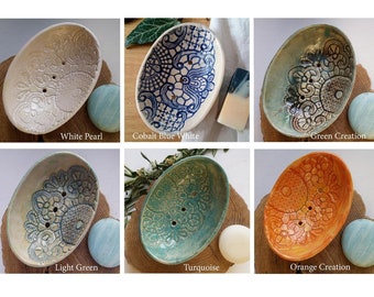 ceramic soap dish, bathroom decor, housewarming, soap dish, oval soap dish, home gift, soap bowl, kitchen decor, soap saver, soap holder,
