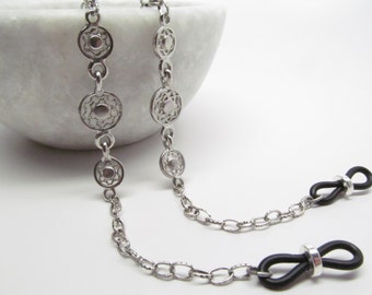 Antique Silver Glasses Chain; Chain for Readers; Reading Glasses Necklace, Eyeglass Holder, Eyeglass Leash; Glasses Cord; Kalxdesigns