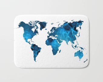 world map bath mat blue world bath mat world rug yacht mat boat mat blue bath