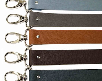 Soft leather adjustable snap strap