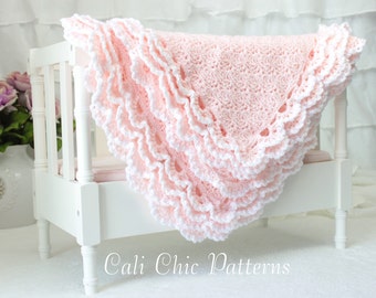 Crochet Baby Blanket PATTERN 100 - Iris- Crochet PATTERN 100 - Instant Download