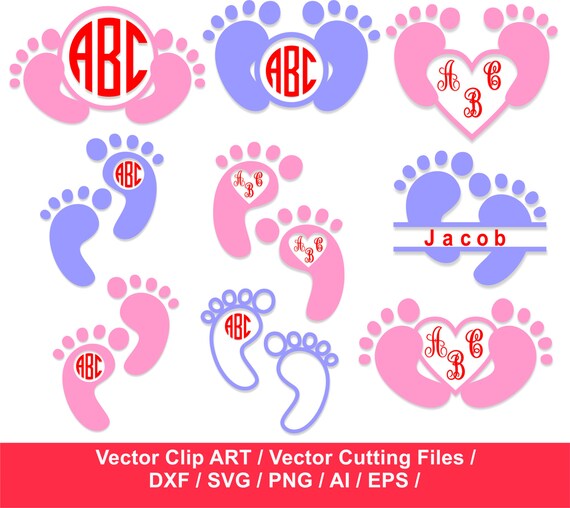 Baby Feet SVG Baby svg cut files Baby Foot svg Vector