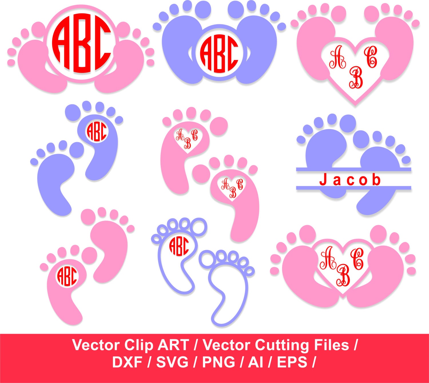 Baby Feet SVG Baby svg cut files Baby Foot svg Vector