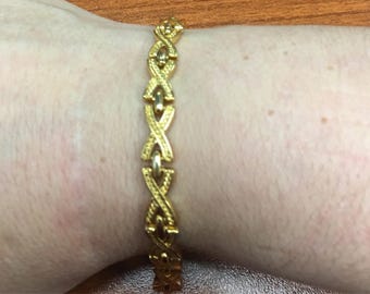Napier XO Gold Tone Bracelet