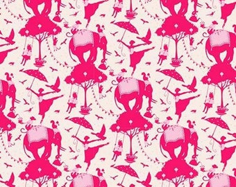 TILDA Fabric CIRCUS Collection 1 Yard Circus Life In Red
