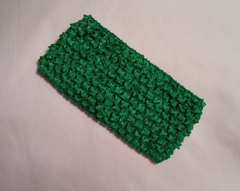 Kelly Green Crochet Headband, Kelly Green Headband, 2.75 Inch kelly green crochet headband, kelly green 2.75 inch headband, green headband