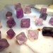 Purple Fluorite octahedron - one crystal - geometric cube diamond small stone - wire wrap supply - natural raw rough specimen coyoterainbow