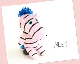 Stuffed toy plush zebra baby gift personalized doll