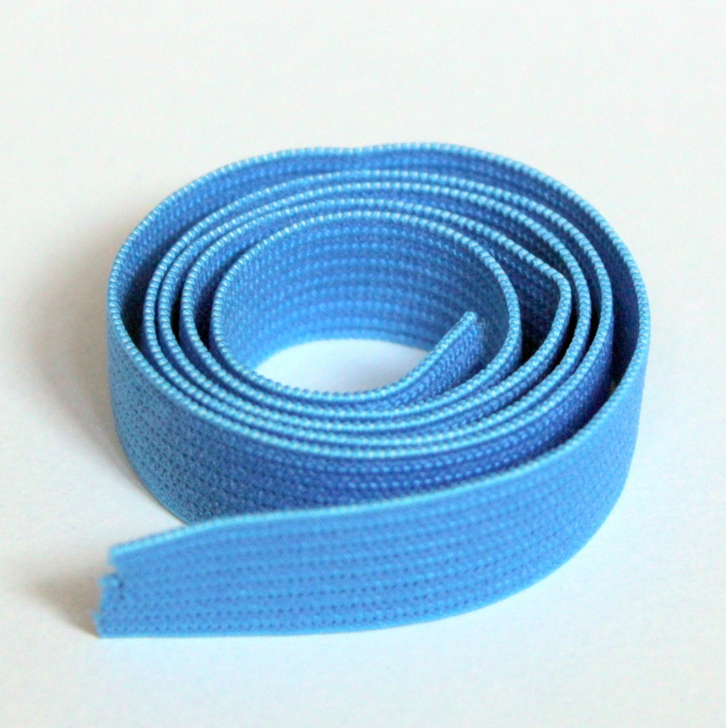 Blue 1/2 inch Woven Elastic 10 Yards Flat Braided Elastic