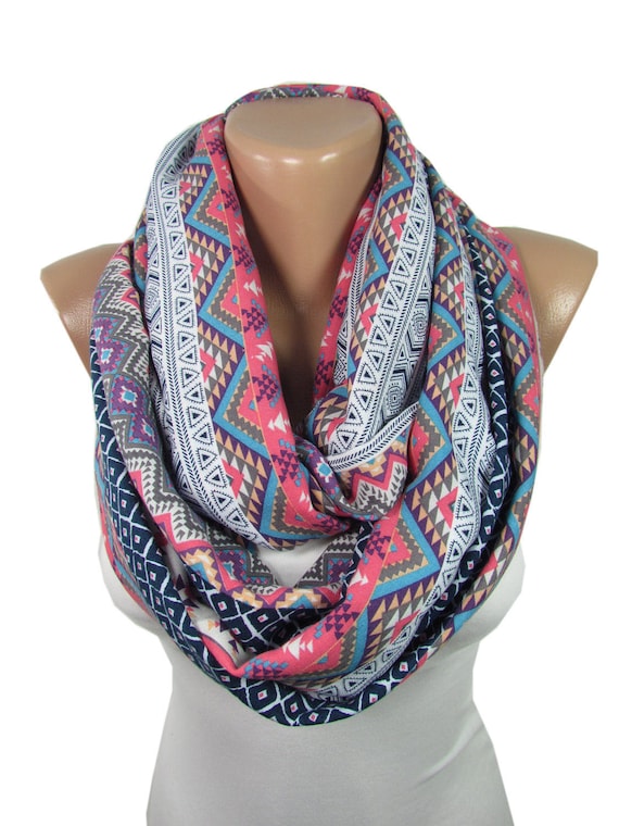 tribal scarf boho infinity scarf hipster scarf bohemian mom