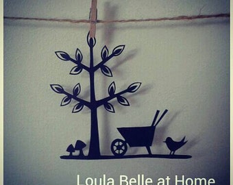 Green Fingers, an original mini papercut template by Loula Belle at Home