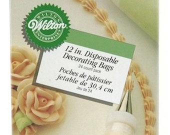 Wilton 12" Disposable Decorating Bags - Disposable Pastry Bags Icing Frosting Bags, 24 Pack