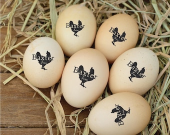 Custom Chicken Egg Stamp- Homesteading Coop rubber stamp - Chicken Just Laid Date - Coop Labels Rubber Stamp RE949