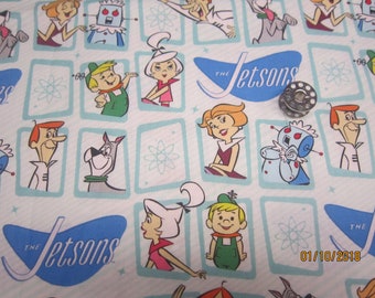 THE JETSON'S --BOUFFANT-- style scrub hat / --handmade-medical-sugical /pale aqua background