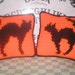 Witchy Chic Cats Orange and Black Pillows in Crochet. Absolutely Adorable!