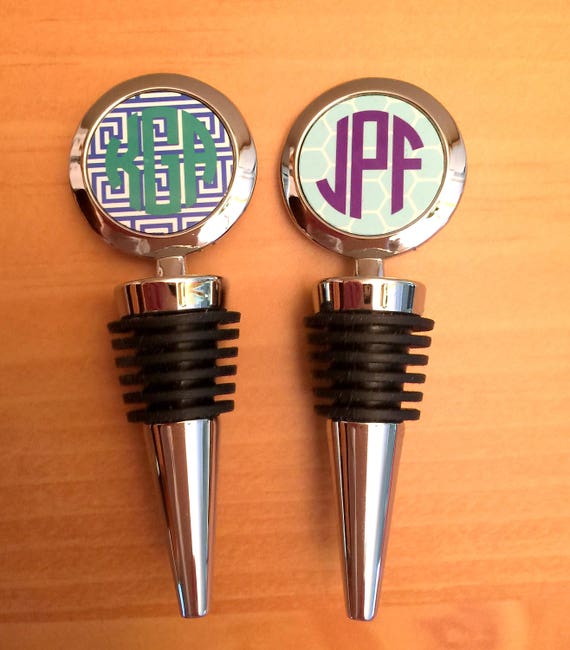 Monogrammed Wine Stopper Personalized Wine Bottle Stopper