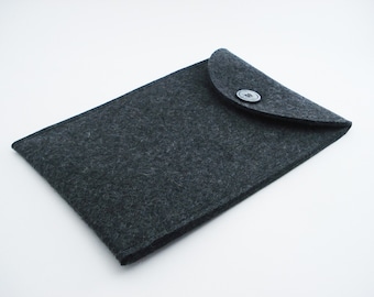 Kindle, Nook, Kobo or Galaxy Case - 100% Merino wool - Charcoal