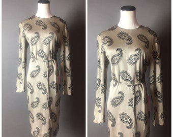 Vintage 60s dress / 1960s dress / 60s dress / shift dress / paisley dress / mod dress / party dress / day dress / DEADSTOCK NOS / 8486