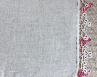 Vintage Tatted Lace Hanky~Hankie~ Handkerchief