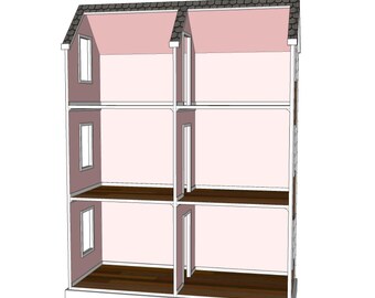 Doll House Plans for American Girl or 18 inch dolls 5 Room Doll House Plans for American Girl or 18 inch dolls 5 Room