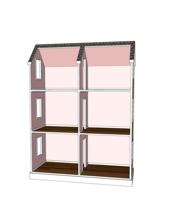Doll House Plans for American Girl or 18 inch dolls 6 Room Doll House Plans for American Girl or 18 inch dolls 6 Room