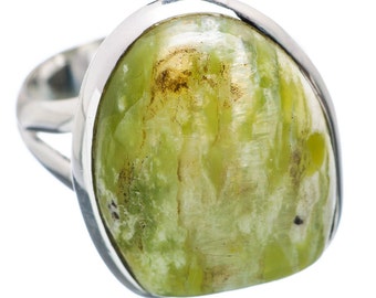 Prehnite Sterling Silver Ring Size 6