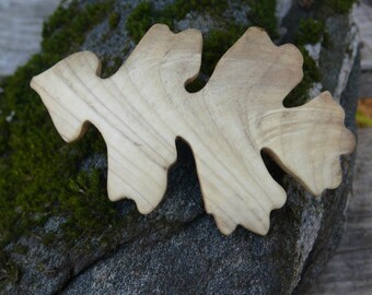 Oak Leaf hair clip , Oak leaf jewelry, Wood Hair slider, Nature Lover Gift, Coachella Wear, 70mm French barrette Clasp, Unique gift for her