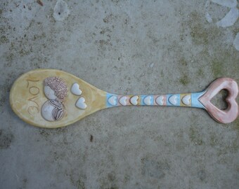 Ceramic spoon- handmade spoon- pottery spoon