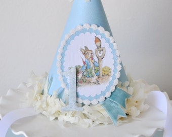 Peter Rabbit Birthday Party Hat, Special Occasion, Photo Prop