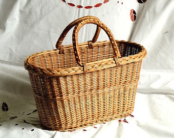 Wicker Purse, Wicker Bag, Handwoven Willow Handbag, Small Wicker Bag, Willow Purse, Small Basket Purse, Basket Bag, Basket Tote