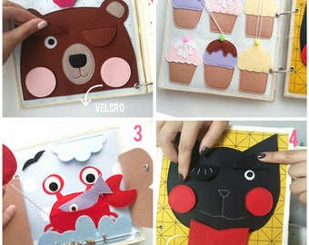 Quiet Book - Quiet Book Toddler - Busy Book - Activity Book - First Book - Educational Games - Felt Quiet Book - Quiet Book Pages