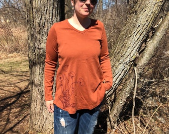 Sale! Poppies Long Sleeve Women's Tunic