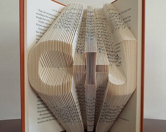 1 Year Wedding Anniversary - Anniversary Gift for Him / Her - Paper Anniversary - Initial Folded Book Art - 1st Anniversary Gift