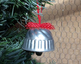 Bell Christmas Ornament from Vintage Gelatin Mold