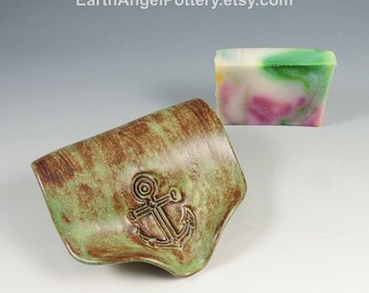 Ceramic Soap Dish ~ Soap Saver ~ Soap Dish Pottery ~ Self Draining Soap Dish ~ Handmade Soap Dish ~ In Stock