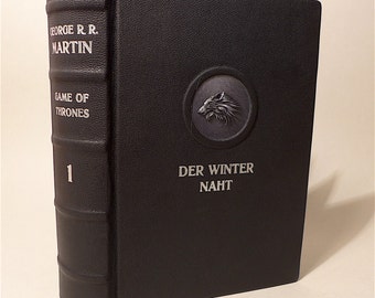 G.R.R. Martin Game of Thrones 1 book leather cover undivided "winter seams"