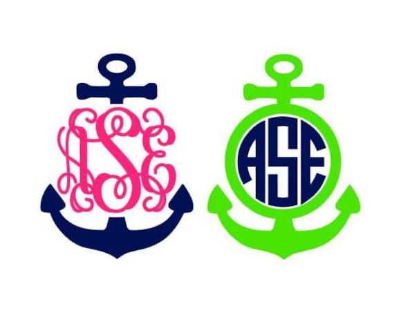 Anchor Monograms instant download cut file SVG DXF EPS ps