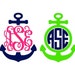 Anchor Monograms instant download cut file - SVG DXF EPS ps studio3 studio (monogram font sold separately)