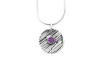 Amethyst Necklace, February Birthstone Necklace, Amethyst Jewelry, February Necklace, Sterling Silver, Amethyst Pendant, Birthstone Jewelry