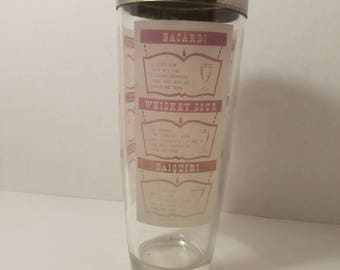 Vintage Glass Martini Shaker.