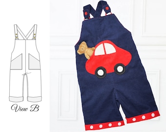 Baby Sewing Pattern, Romper Pattern, Boy Sewing Pattern, Baby Boy Pattern, Sunsuit Pattern, Overalls Pattern, Diaper Cover Pattern, CHARLIE
